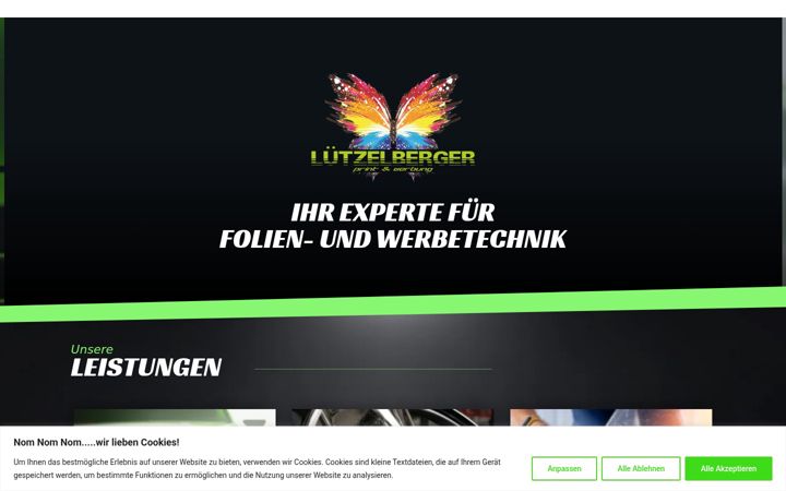 Screenshot of luetzelberger.de