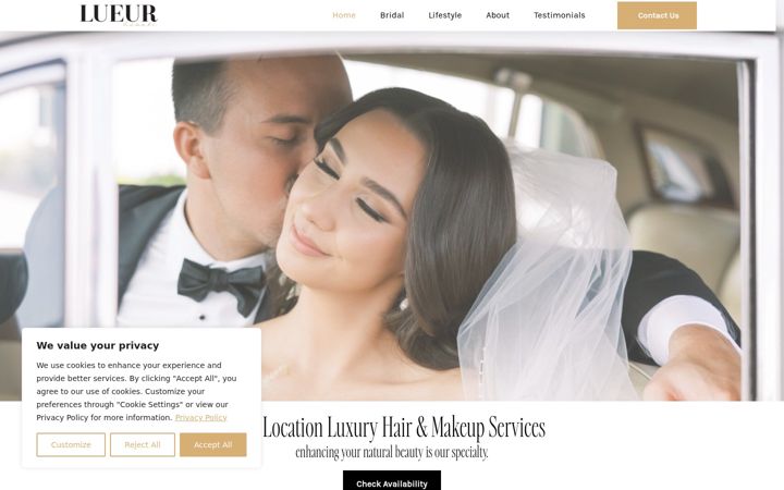 Screenshot of lueurbeauti.com