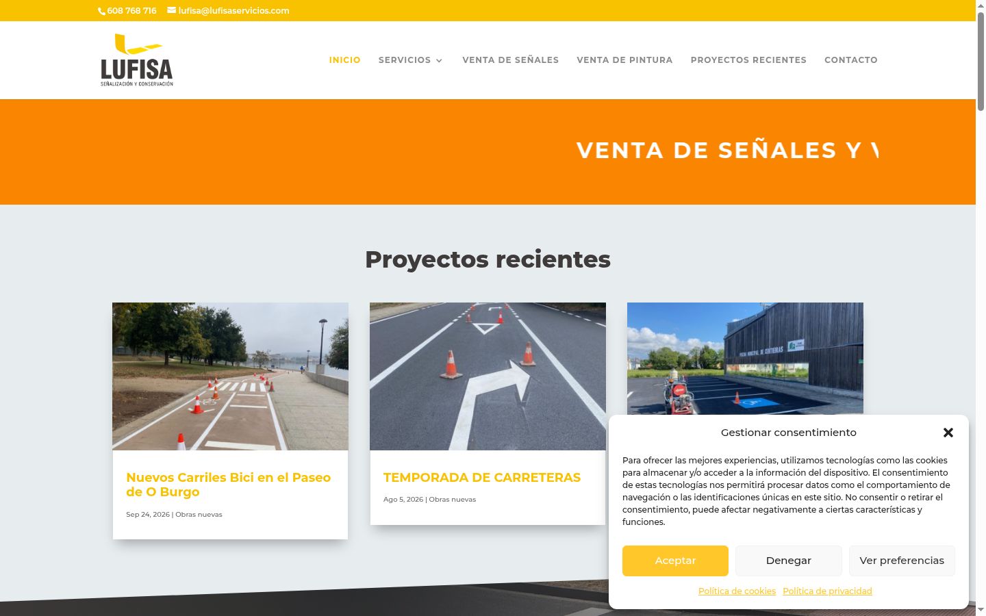 Screenshot del banner di consenso mostrato prima di qualsiasi interazione