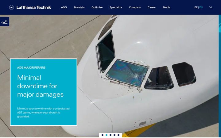 Screenshot of lufthansa-technik.com
