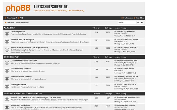 Screenshot of luftschutzsirene.de