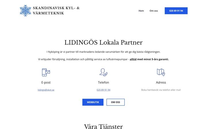 Screenshot of luftvarmepumplidingo.se