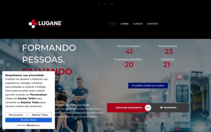 Screenshot of luganesaude.com