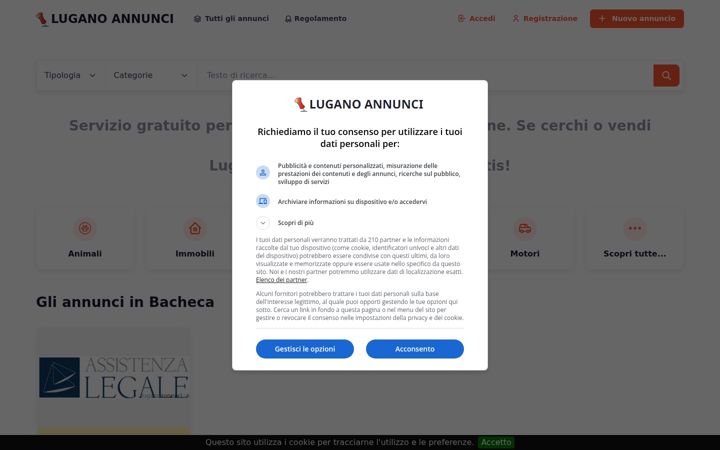 Screenshot of luganoannunci.ch