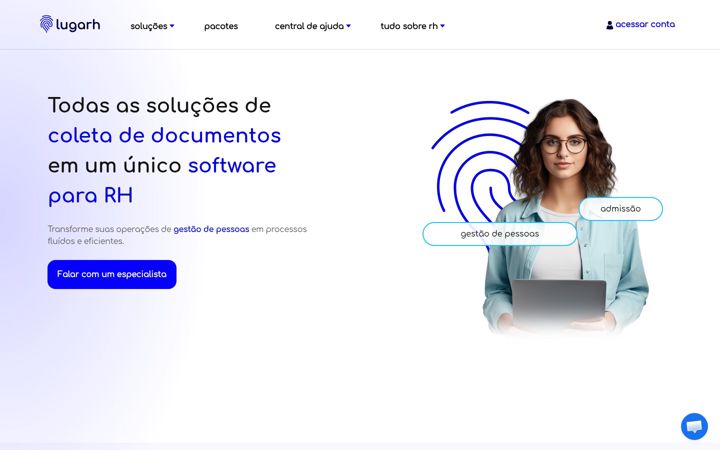 Screenshot of lugarh.com.br