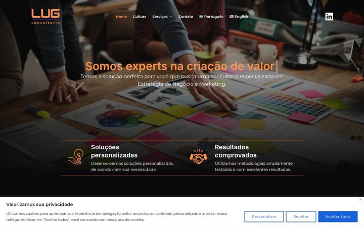 Screenshot of lugconsultoria.com.br