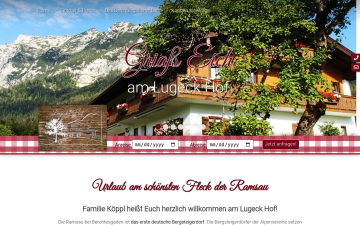 Screenshot of lugeck-ramsau.de