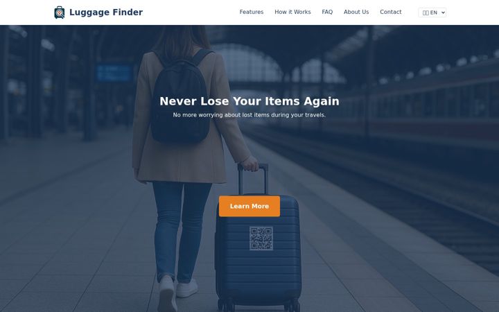 Screenshot of luggage-finder.com