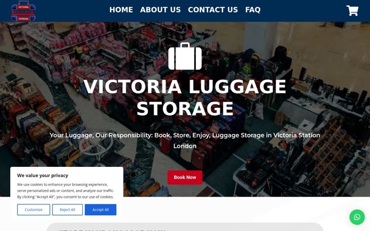 Screenshot of luggagestoragevictoriastation.com