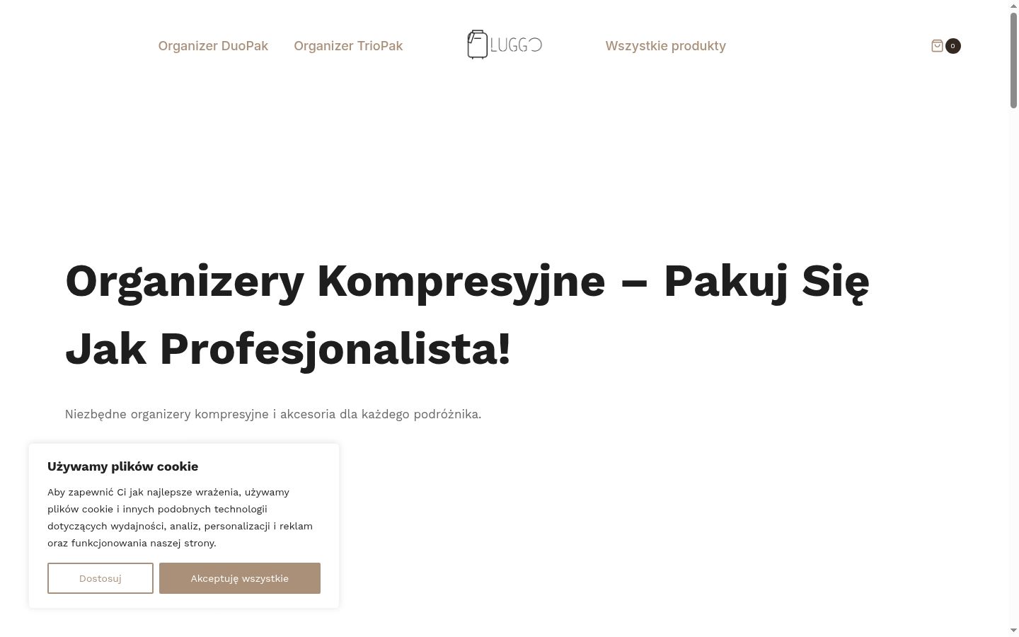 Zrzut ekranu banera zgody wyświetlanego przed jakąkolwiek interakcją