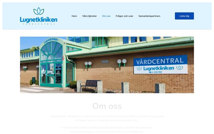 Screenshot of lugnetkliniken.se