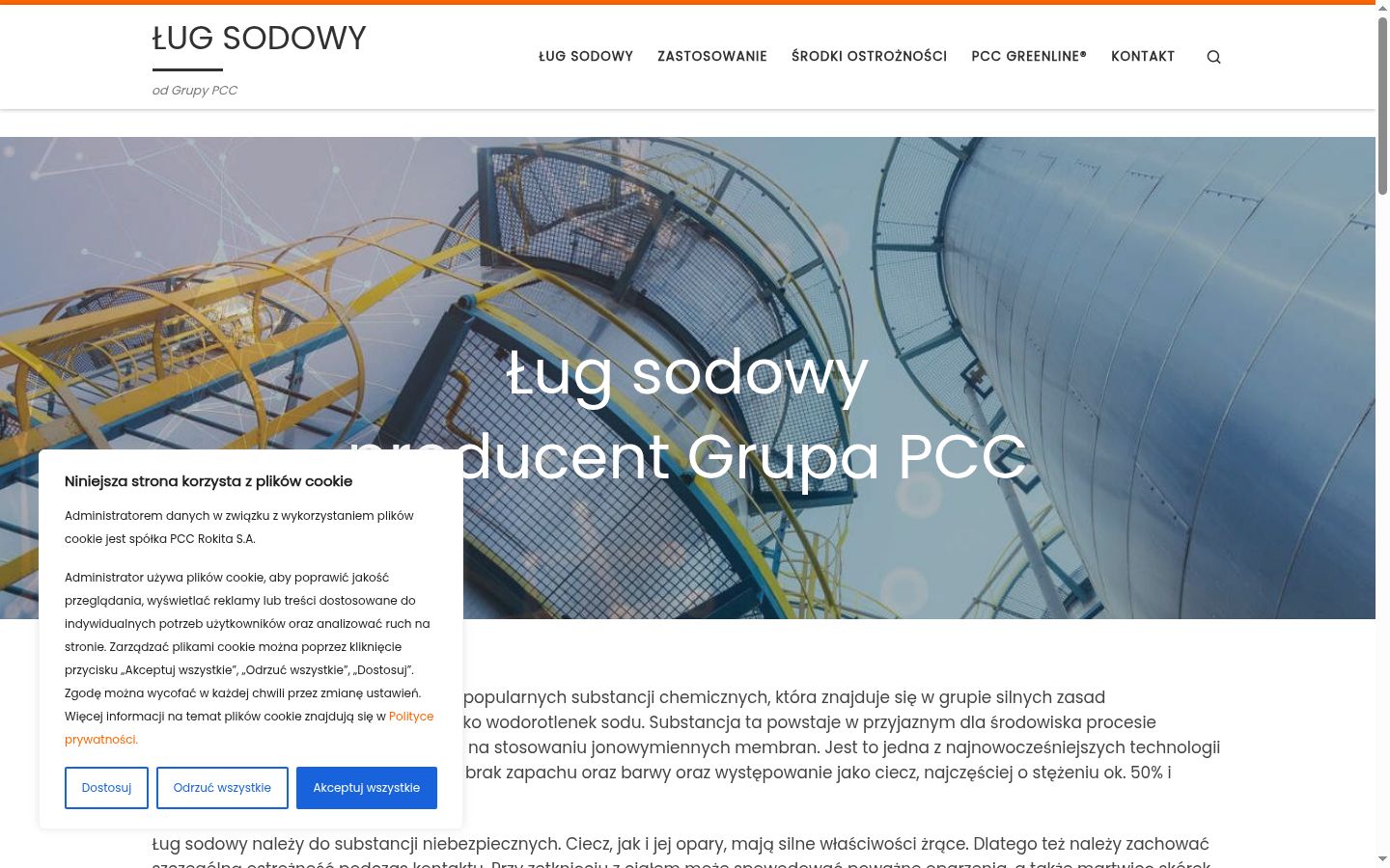 Zrzut ekranu banera zgody wyświetlanego przed jakąkolwiek interakcją