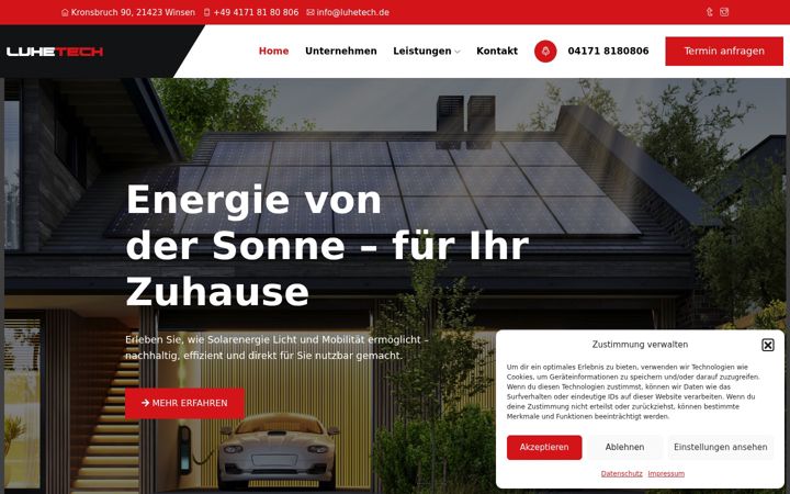 Screenshot of luhetech.de