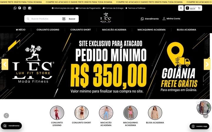 Screenshot of luhfitstore.com.br