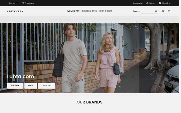Screenshot of luhta.com