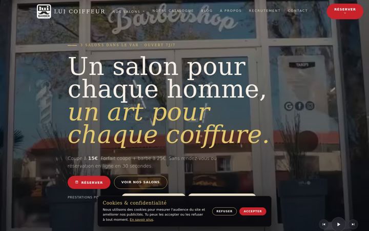 Screenshot of luicoiffeur.fr