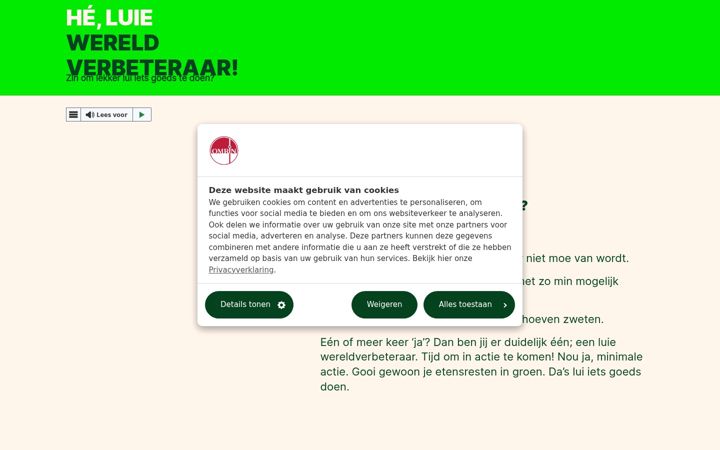 Screenshot of luiewereldverbeteraar.nl