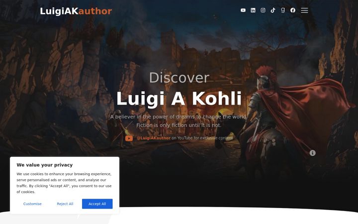 Screenshot of luigiakauthor.com