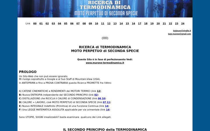Screenshot of luigimurone-termodinamica.it