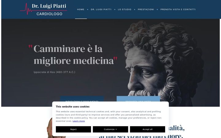 Screenshot of luigipiatticardiologo.it