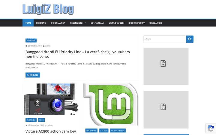 Screenshot of luigiz.eu