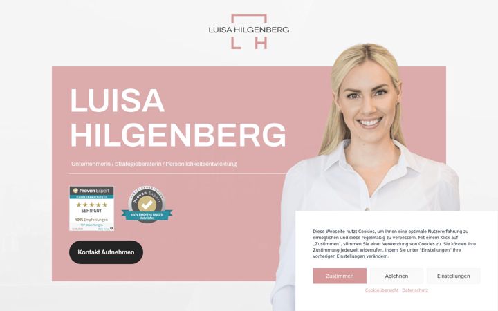 Screenshot of luisahilgenberg.de