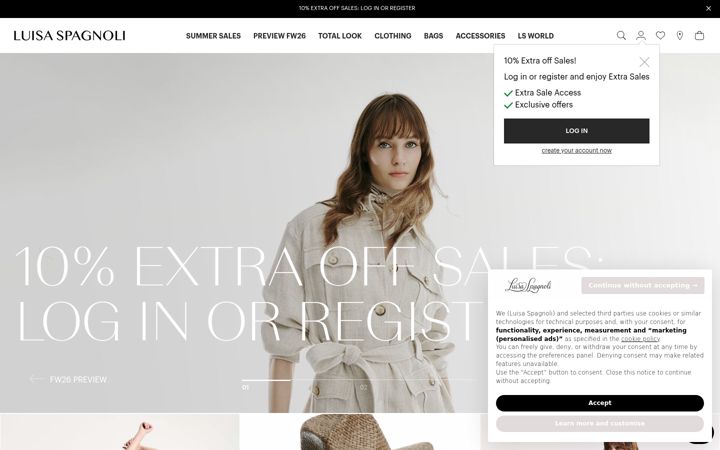 Screenshot of luisaspagnoli.com