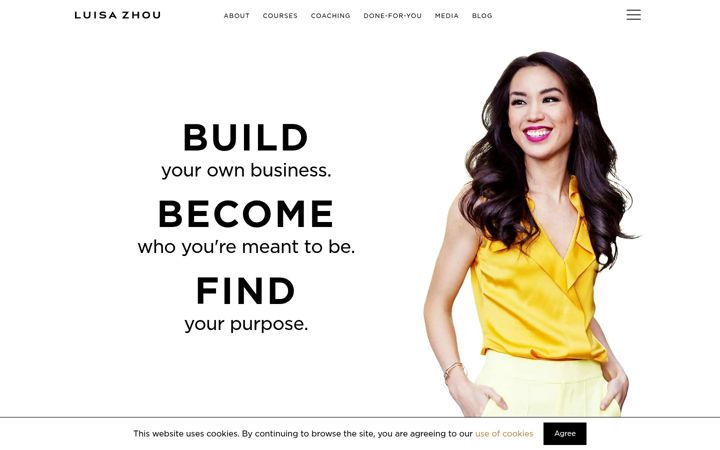Screenshot of luisazhou.com