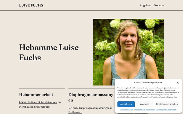 Screenshot of luisefuchs.de