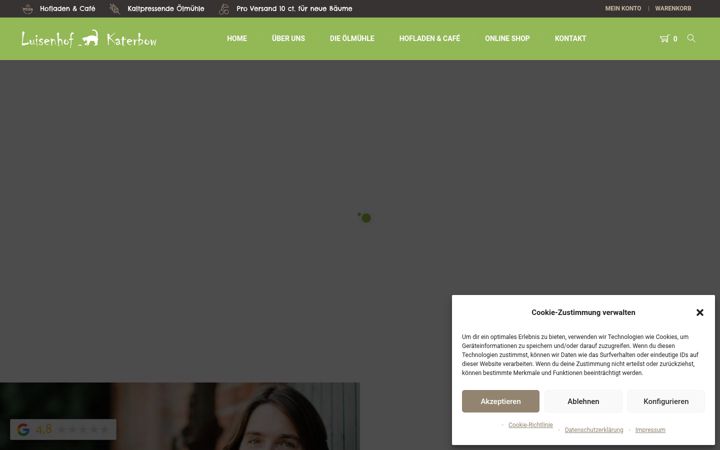 Screenshot of luisenhof-katerbow.de