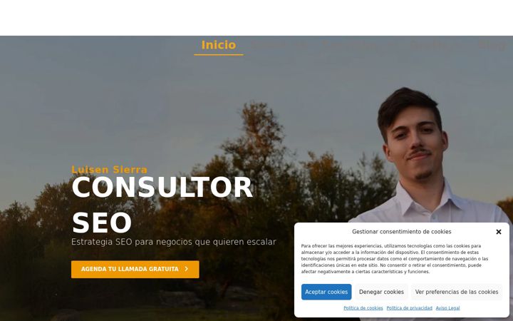 Screenshot of luisensierra.com