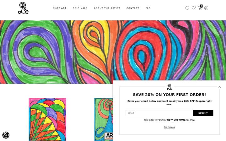 Screenshot of luisfefineart.com
