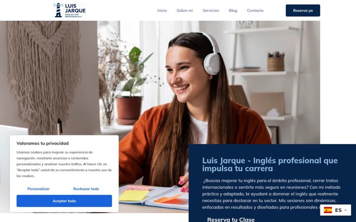 Screenshot of luisjarque.es