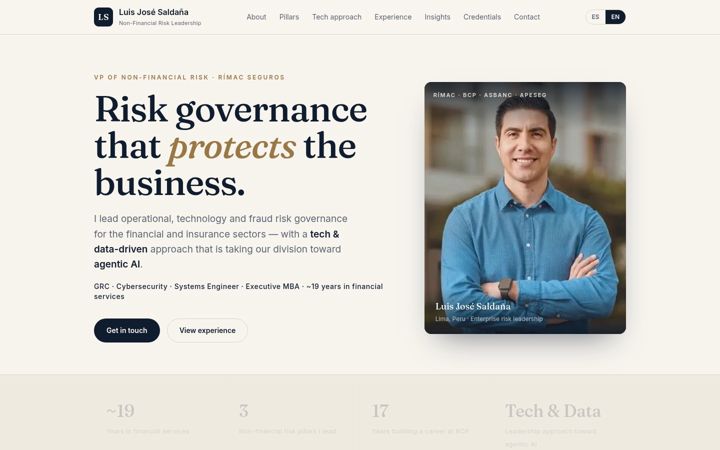 Screenshot of luisjosesaldana.com