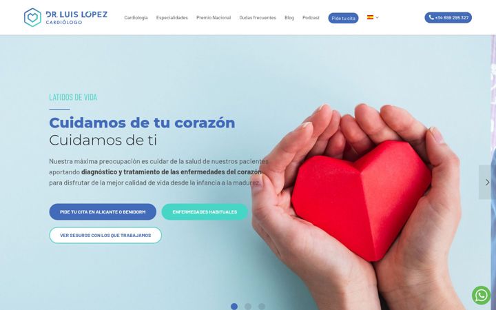 Screenshot of luislopezcardiologo.com