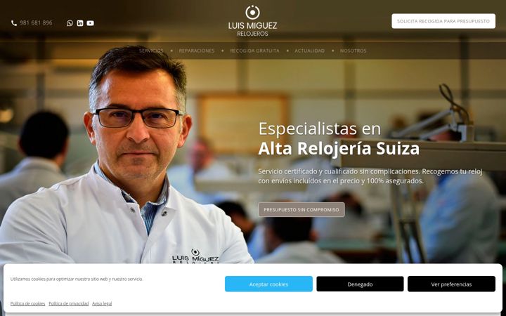 Screenshot of luismiguezrelojeros.com