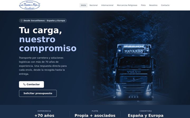 Screenshot of luisnavarroehijos.com