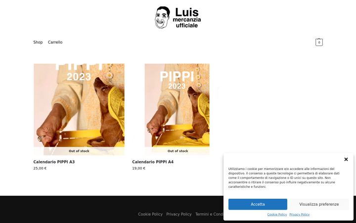Screenshot of luissalmercanziaufficiale.it