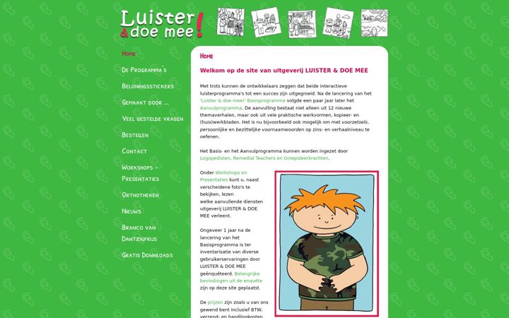 Screenshot of luisterendoemee.nl