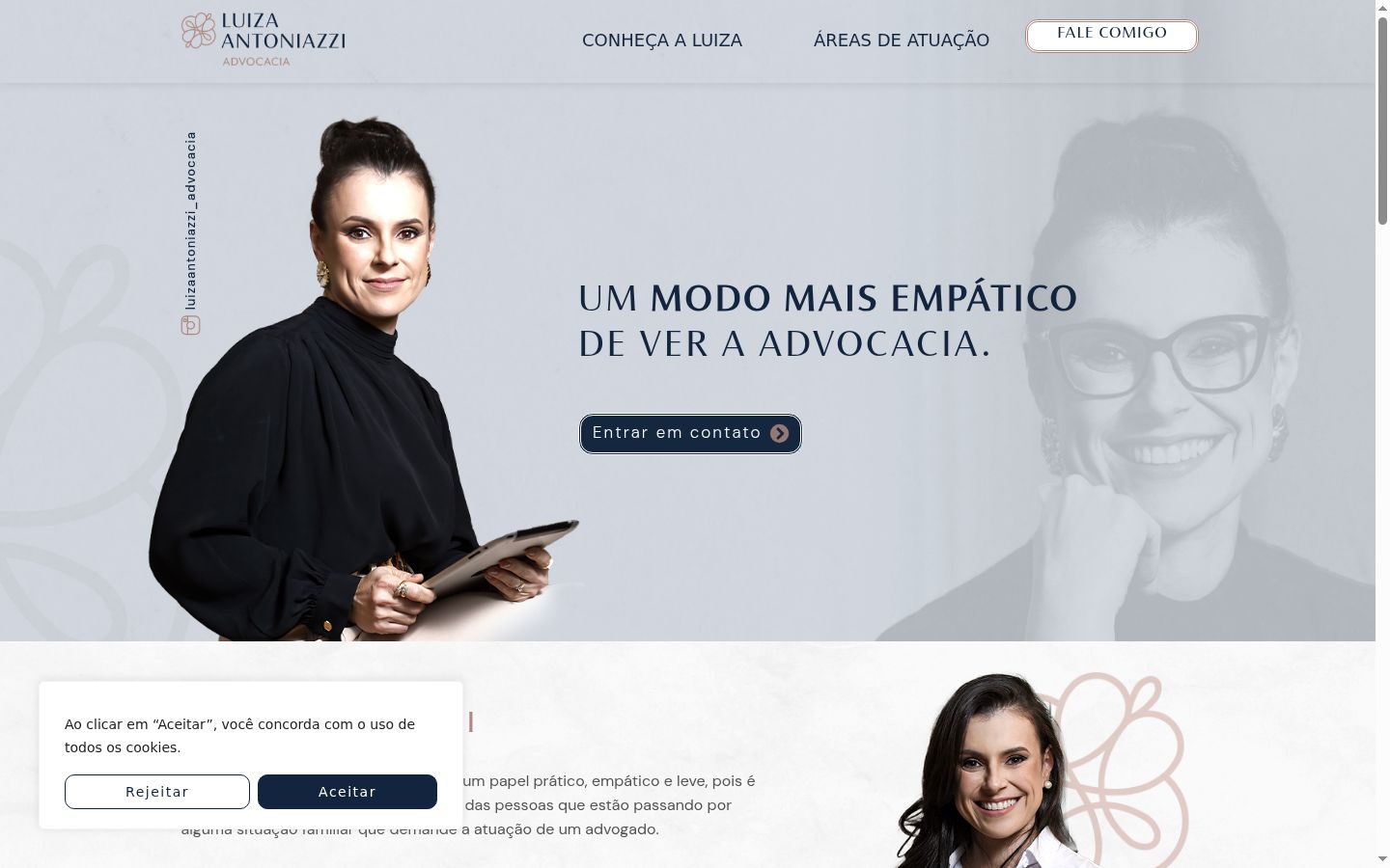 Captura de pantalla del banner de consentimiento mostrado antes de cualquier interacción