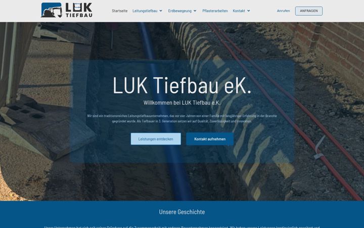 Screenshot of luk-tiefbau.de