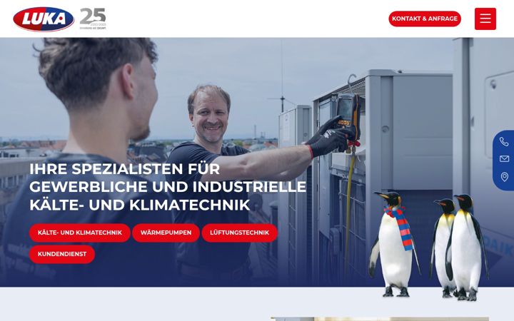 Screenshot of luka-kaelte.de
