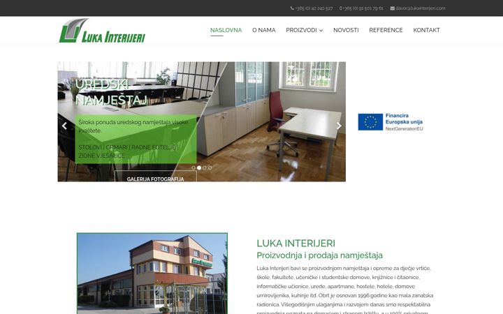 Screenshot of lukainterijeri.com