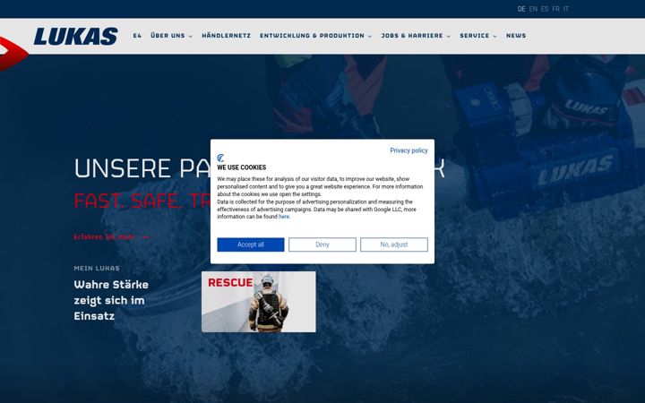 Screenshot of lukas.com