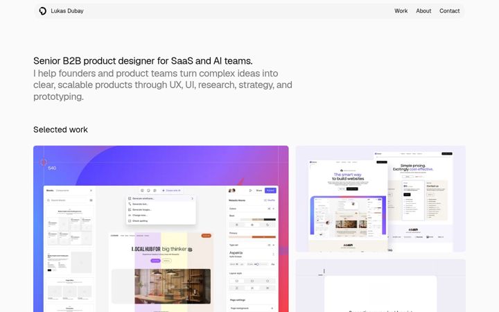 Screenshot of lukasdubay.com