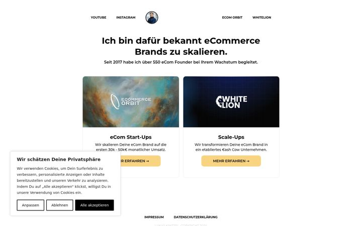 Screenshot of lukaskintzel.de