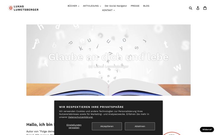 Screenshot of lukaslumetsberger.com