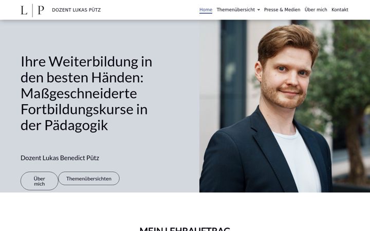 Screenshot of lukaspuetz-dozent.de