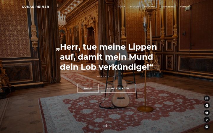Screenshot of lukasreiner.de