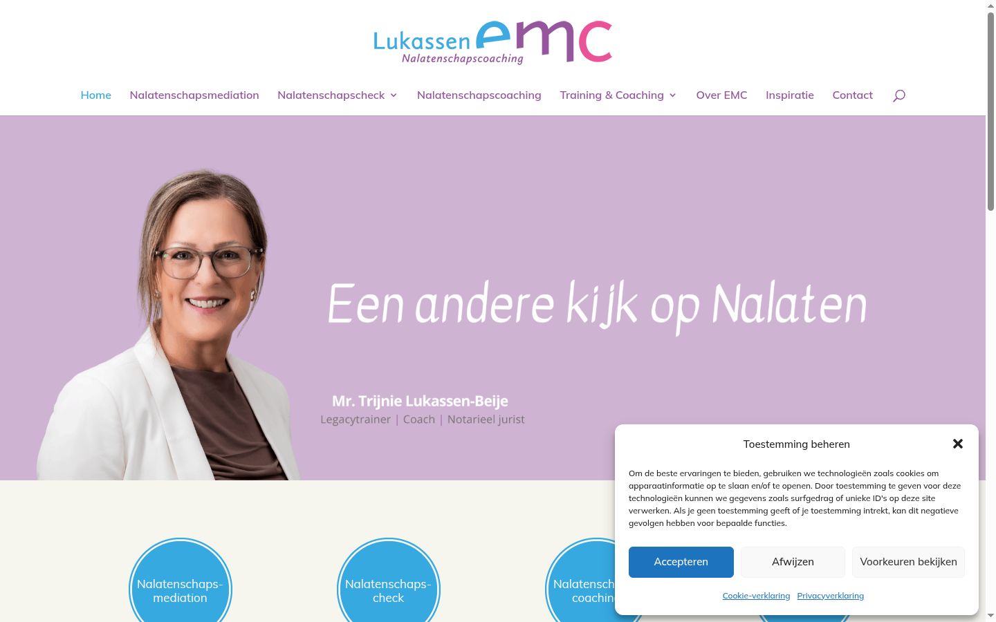 Screenshot des Einwilligungsbanners vor jeglicher Interaktion